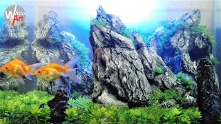 How to make Artificial Rock Aquarium |Sunset Diorama Aquarium | Aquascape Aquarium