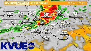 Live Radar: Strong thunderstorms moving into Central Texas ahead of cold front | KVUE