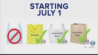 Reminder: 15 cent bag fee goes into effect on Sunday at all retail stores