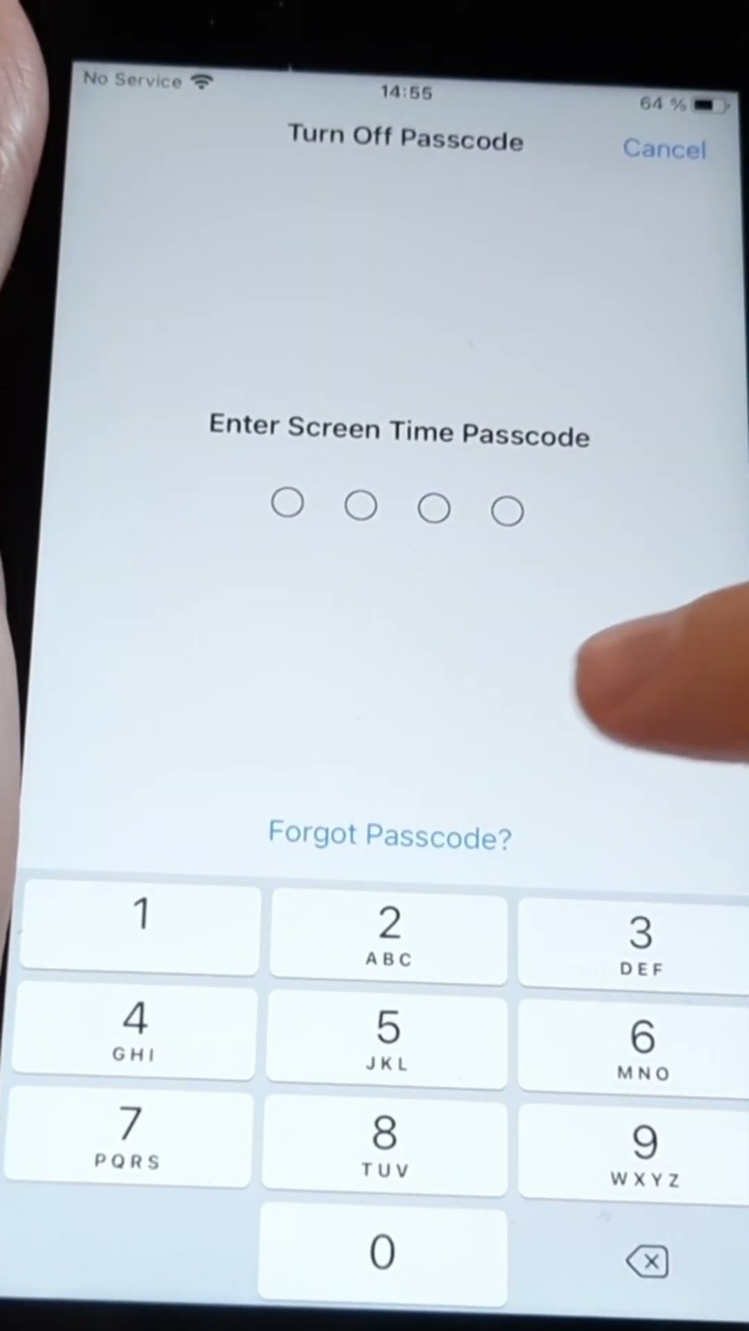 Disable Screen Time without Passcode on iPhone