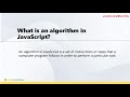JavaScript Algorithms - 2 What is an Algorithm