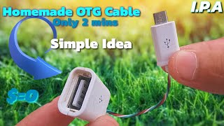 How To Make OTG Cable At Home | Homemade OTG Cable |  OTG Cable with Low cost