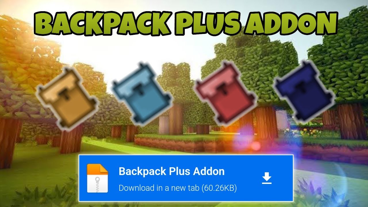 BACKPACK PLUS ADDON | MCPE 1.20+ - YouTube