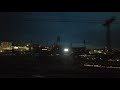 hiroshima city lights through the shinkansen bullet train window