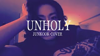 Unholy | Jungkook Cover |  Lyrics | Watch Full Video On My YouTube channel #shorts #jungkook #unholy