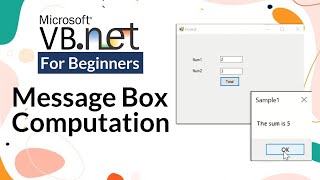 MESSAGE BOX COMPUTATION: Visual Basic . Net for Beginners