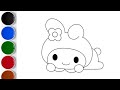 Draw my melody💓💞 | Sanrio | Step-by-step melody drawing|melody drawingtutorials |easy melody drawing