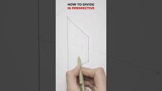 How to draw in perspective: divide anything essentials #shorts