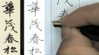 鋼筆書法 趙孟頫行書洛神賦 056華茂春松