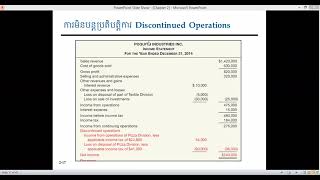 មេរៀនទី : 2 : របាយការណ៍ប្រាក់ចំណេញនិងព័ត៌មានដែលទាក់ទង Ep3