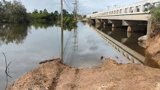 สถานการณ์ระดับน้ำลำห้วยทับทัน อ.ห้วยทับทัน จ.ศรีสะเกษ 6/9/64