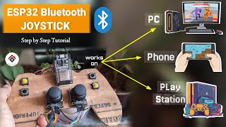 ESP32 Bluetooth Joystick 🕹️ for PC, Android and PlayStation [with CODE] | DIY Wireless Joystick🎮