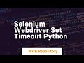 selenium webdriver set timeout python