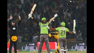 Lahore Qalandars vs Peshawar Zalmi Match Highlihgts 2nd Innings David Wese Last Ball Six