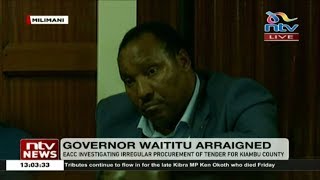 Governor Waititu and wife arraigned in court over KSh 588M tender