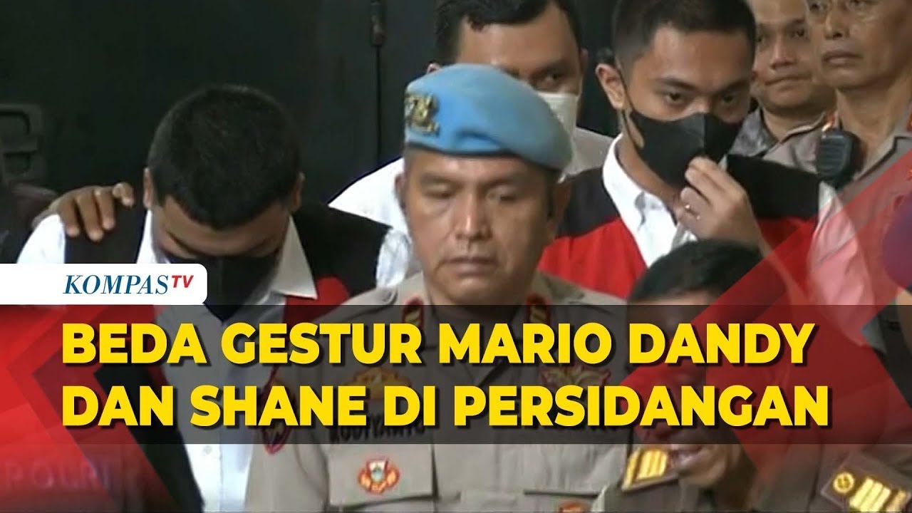 Beda Gestur Mario Dandy & Shane Lukas Saat Hadiri Sidang Perdana Di ...