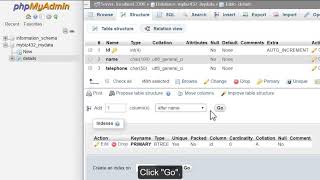 phpMyAdmin Tools - Inserting Fields