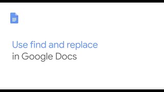 Use find and replace in Google Docs