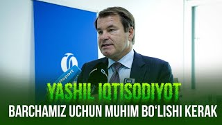 “Yashil iqtisodiyot barchamiz uchun muhim bo‘lishi kerak” — YTTB vitse-prezidenti Yurgen Rigterink