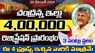 చంద్రన్న ఇల్లు ₹4,00,000 మరియు 3 సెంట్లు స్థలం ఫ్రీ ఈరోజు నుంచి రిజిస్ట్రేషన్ ప్రారంభం | Chandranna