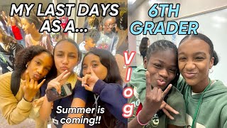 MY LAST DAYS AS A 6TH GRADER!🤍School vlog:) *friends,funny*