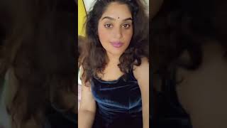 Actress Priya Sizzling Damn Hot in Blue Color Attire Enjoying herself Latest Video