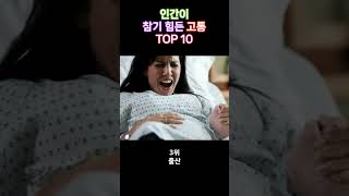 극악통증! 인간이 참기 힘든 고통 TOP 10