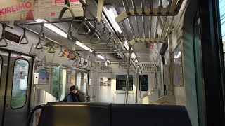 東海道本線　国府津～二宮　車窓風景　E233系　Tōkaidō Main Line, Kōzu to Ninomiya　(2021.4)