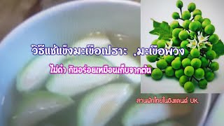 How to FREEZE  EGGPLANT. วิธีแช่แข็งมะเขือเปราะ , มะเขือพวง ไม่ให้ดำ