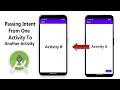Passing Intent From One Activity to Another Activity in Android Studio