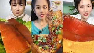 ASMR | Chinese People Eat Braised Pork Belly Chinese Mukbang #014 | Eating Pop