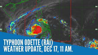 Typhoon Odette (Rai) weather update, Dec 17, 11 am.