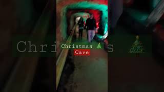 We Found a Christmas Cave #cave #christmaslights #redandgreen