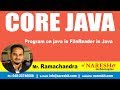 Core Java Tutorials | Program on java io FileReader in Java | Mr.Ramchandra