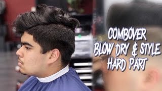 COMBOVER TUTORIAL: SIDE PART | BLOWDRY AND STYLE | MID BALD FADE