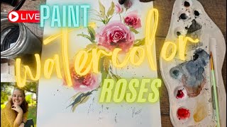 Loose roses in watercolor