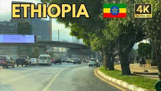 የከተማዉ ዋና ገዕታ ከመስቀል አደባባይ ወደ ፒያሳ ከስራ በኋላ እይታ! | Meskel Square to Piassa Afterwork Drive | 4K 🇪🇹