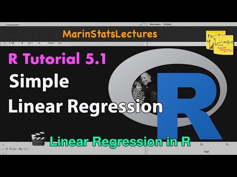 Linear Regression in R (R Tutorial 5.1) Linear Regression in R (R Tutorial 5.1)