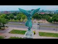 mont royal statue drone hd