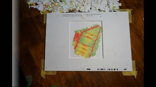 3D print model of NDVI for Paddy field  by Mcor IRIS , [Red --- NDVI ---Green]