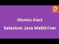 Dismiss Alert Popup in Selenium WebDriver
