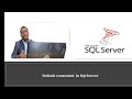 Default constraint in SQL Server||SQL Server #sqlserver  #constraint #constraints #default