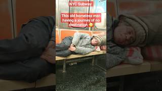 No Destination 😣👀❗| #homeless #sad #nycsubway #youtubeshorts