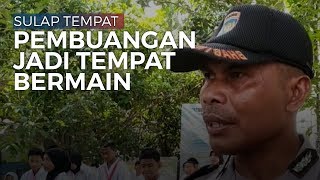 Kisah Aipda Zainuddin Sulap Tempat Pembuangan Sampah Jadi Taman Bermain Layak Anak