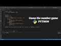 Number guessing game PYTHON 🐍| Python Project for beginners | Guess the number game #python #coding