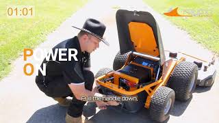 RAYMO electric remote control mower battery options and interchangeability