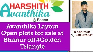 Bhanur off #Golden Triangle #hmdaplotsforsaleinhyderabad #avanthika open plots for sale