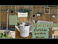 🌞TRASH TO TREASURE SUMMER GARDEN DECOR!!~Solar Light Spindle Hack~Watering Can DIY~Stencil DIY