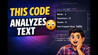 This JavaScript Project Can Analyze Any Text 😲 | Beginner Project