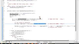 HOW TO READ CSV FILE USING JAVA DEMO